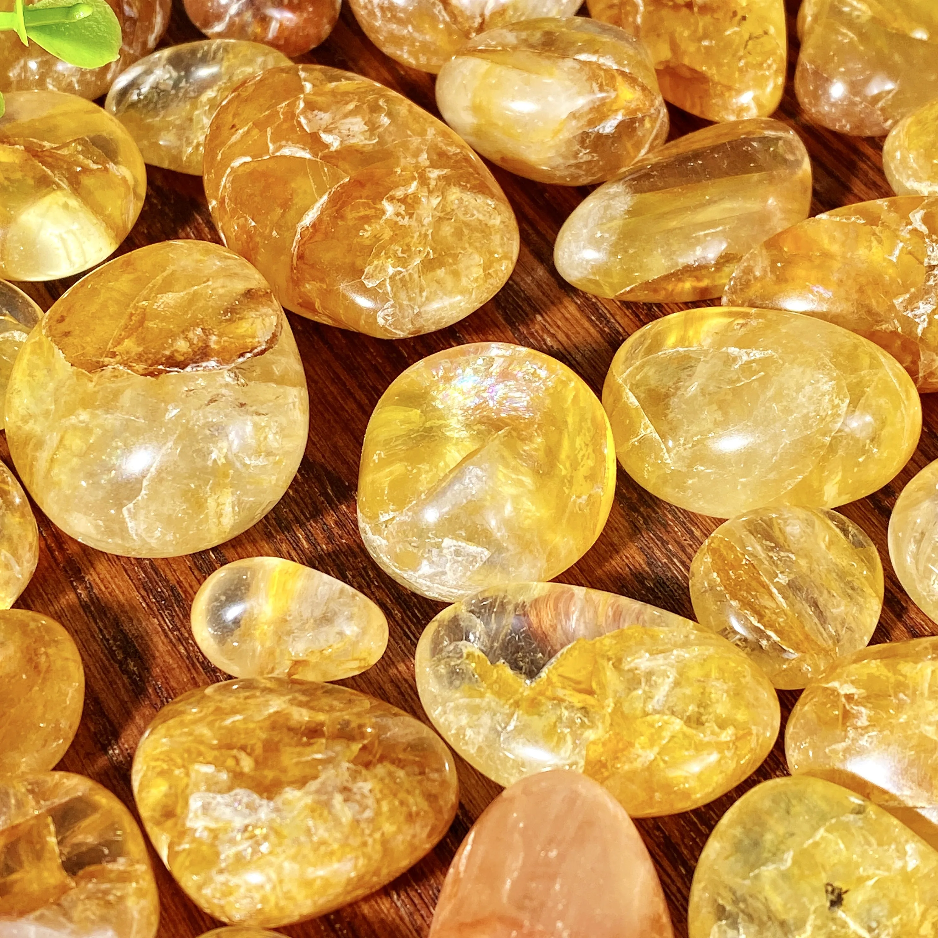 5PCS 10-50mm High Quality Golden Healer Natural Tumbled Crystal