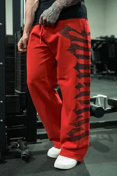 new Young American trendy sweatpants collaboration anime joggers cotton terry print wide-leg casual pants hip-hop street pants