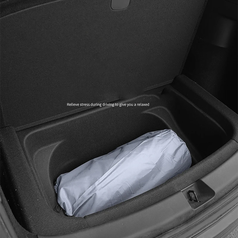 For Tesla Model Y Inflatable Air Mattress Outdoor Camping Air Cushion Bed Suede Fabric Car Travel Bed Car Interior Accessories