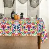 Mexico Day of The Dead Tablecloth Mexico Fiesta Party Decor Dia De Muertos Table Cloth Washable Table Decor Halloween Decoration 1
