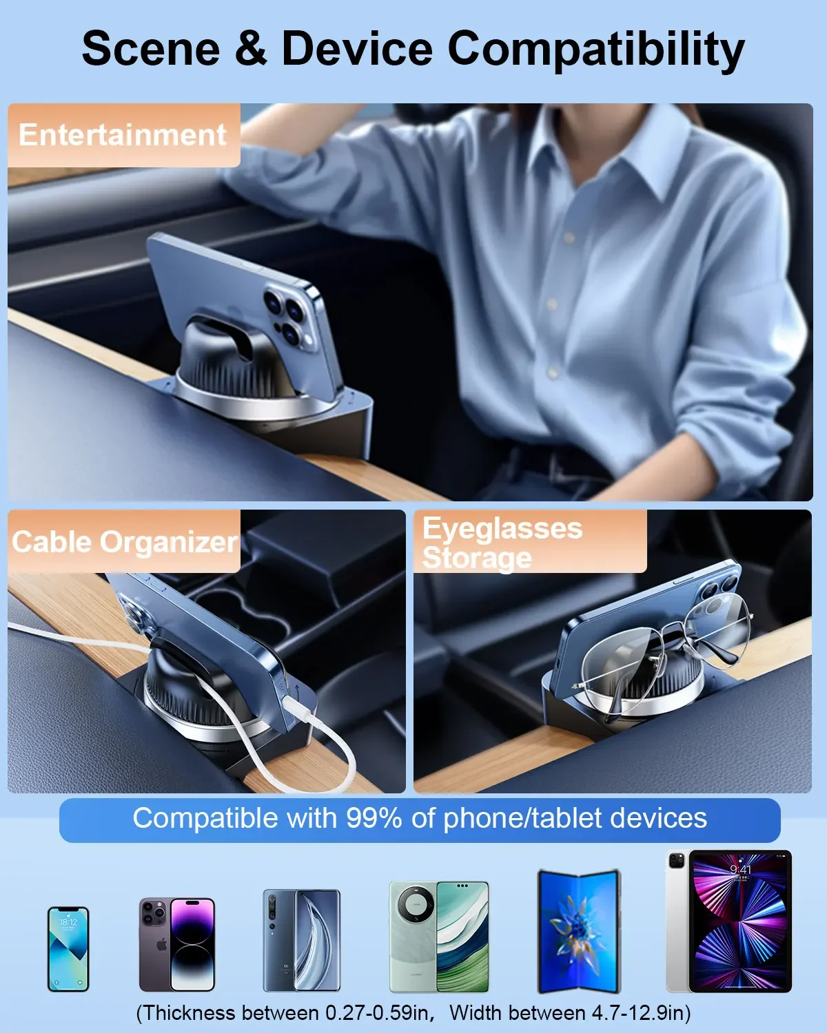 Hipacool 360° Rotatable Car Phone Holder