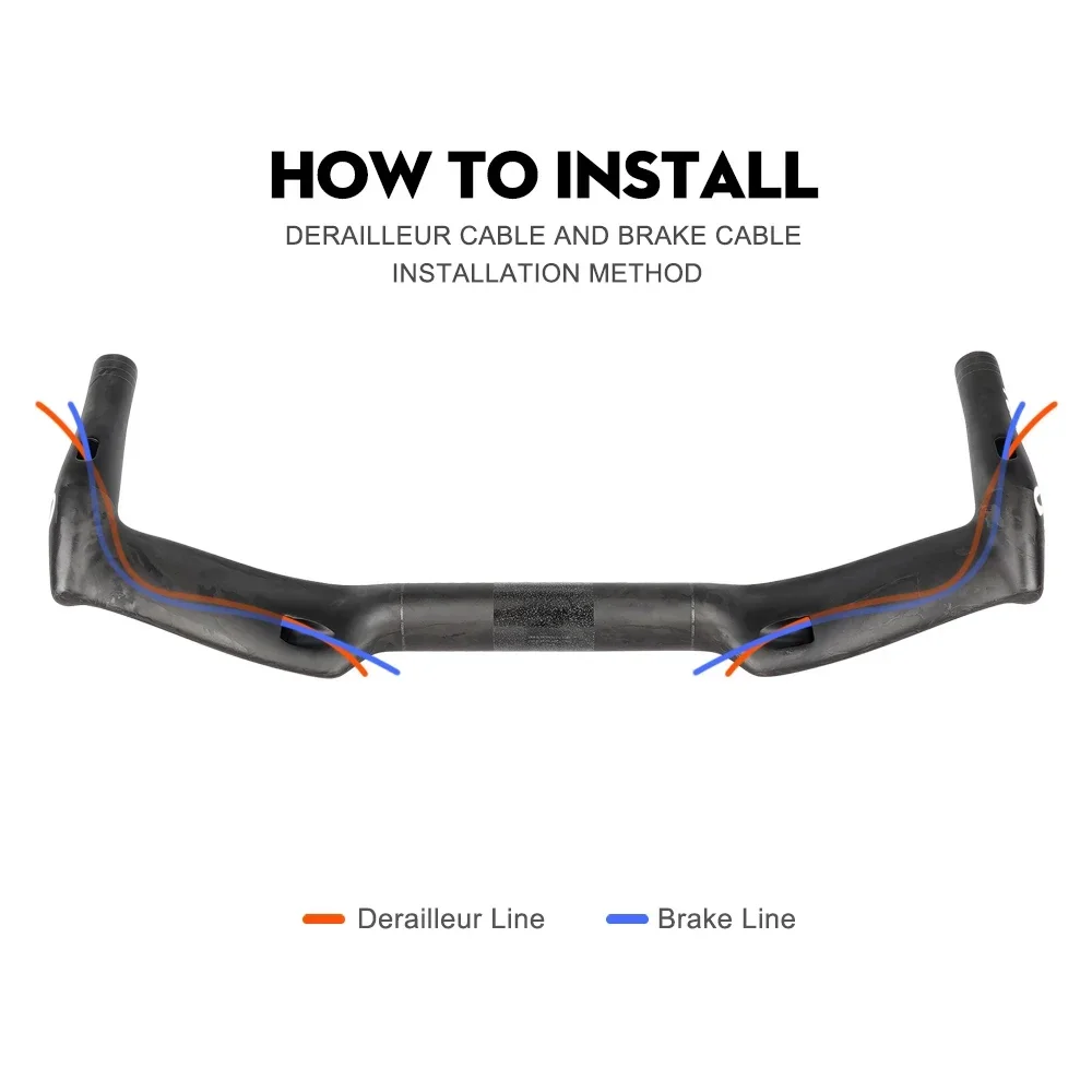 カーボンTTハンドルバー 420mm TOSEEK フルカーボン TT ハンドルバー 400/420/440 ミリメートル