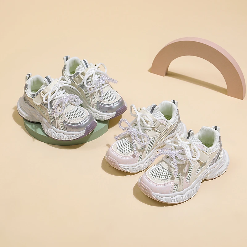 Girls Mesh Sneakers Autumn Walking Shoes