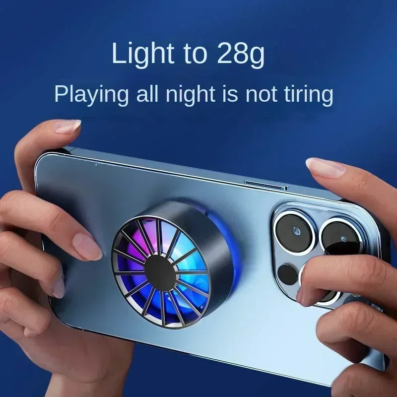 Phone Radiator Air-cooled Magnetic Low Noise Cooling Fan for Phone Tablet PUGB Genshin Game Fast Cooling