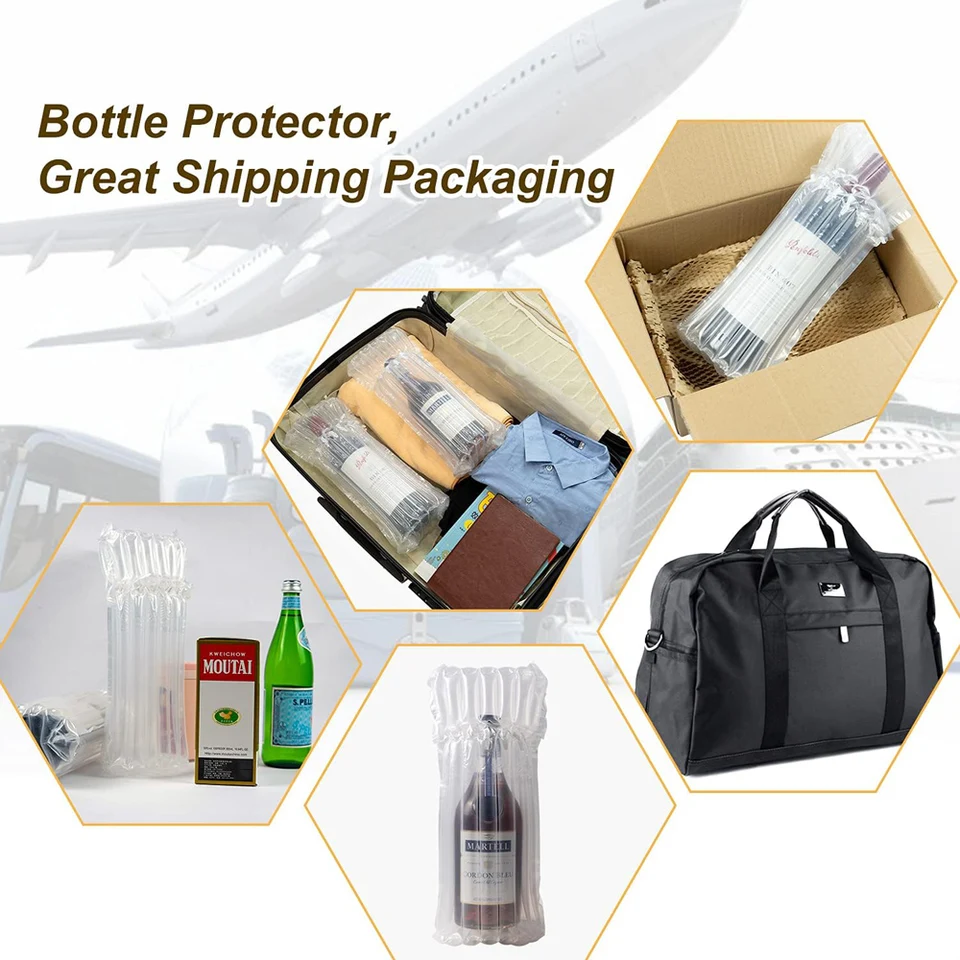 Travel Bottles Wine Bottle Travel Protector Bags, Monkkino 8 Packs Travel Size Bottles