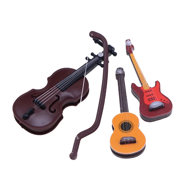 1:12 Puppenhaus Miniatur klassisches Musikinstrument Klavier Gitarre Saxophon Set Instrument Modell Puppe Home Life Szene Dekor – Detail 6