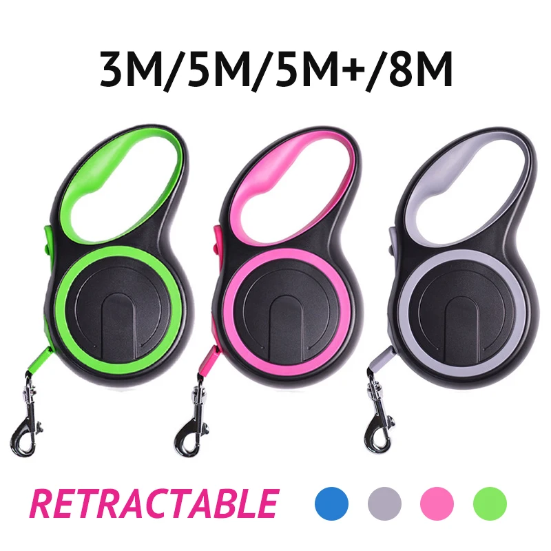 

3/5/8m Retractable Dog Leash Outdoor Training Pet Leashes Belt Nylon Dogs Lead Rope For Small And Large Dogs Accessories Stuff