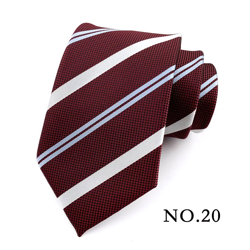 Neue 8 cm Herren Krawatte Gestreiften Gemusterten Mann Krawatte Krawatte Jacquard Gewebt Ascot Krawatte Krawatte Für Gentleman Hochzeit party – Detail 22