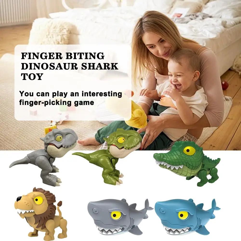 

Finger-biting Lion Shark Toys Children Mini Funny Tricky Model Dinosaur Toy Interaction Educational Early Games An T8c6