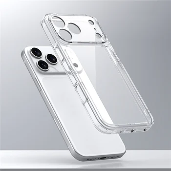 Luxury Transparent Shockproof Case For iPhone 17Air 17 17Pro 17Pro Max Clear Hybrid TPU+PC Protective Hard Back Cover 1