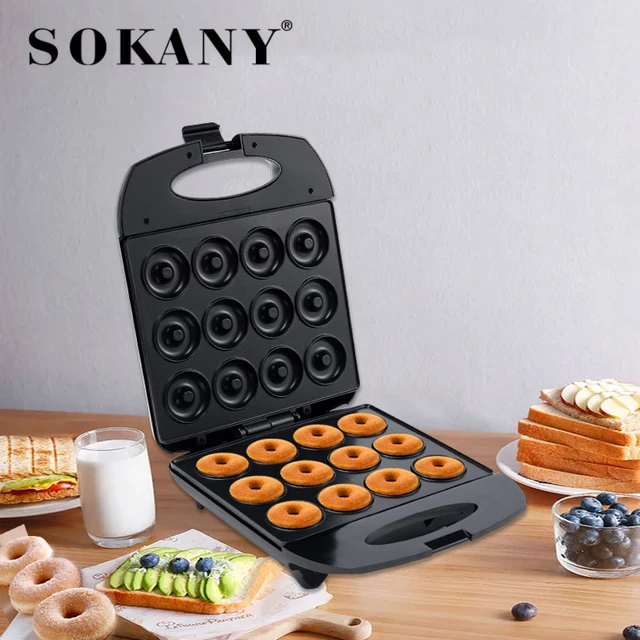 Mini Donut Maker Machine for Kid-Friendly Breakfast, Snacks, Desserts &  More with Non-stick Surface, Makes 7 Doughnuts - Aqua