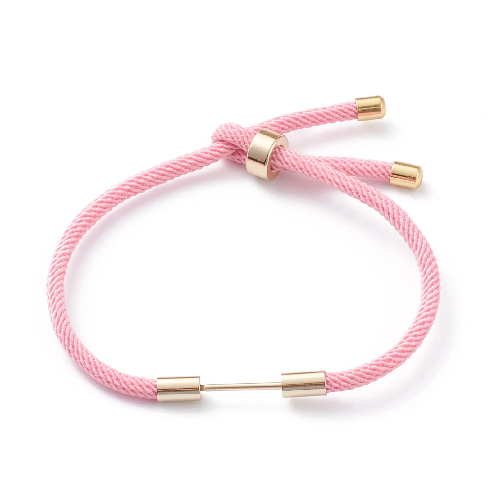 10Pcs 24cm Braided Nylon Cord Bracelet Making With Golden Brass Turnbuckle  For DIY Handmade Rope Bracelet Bangle Jewelry