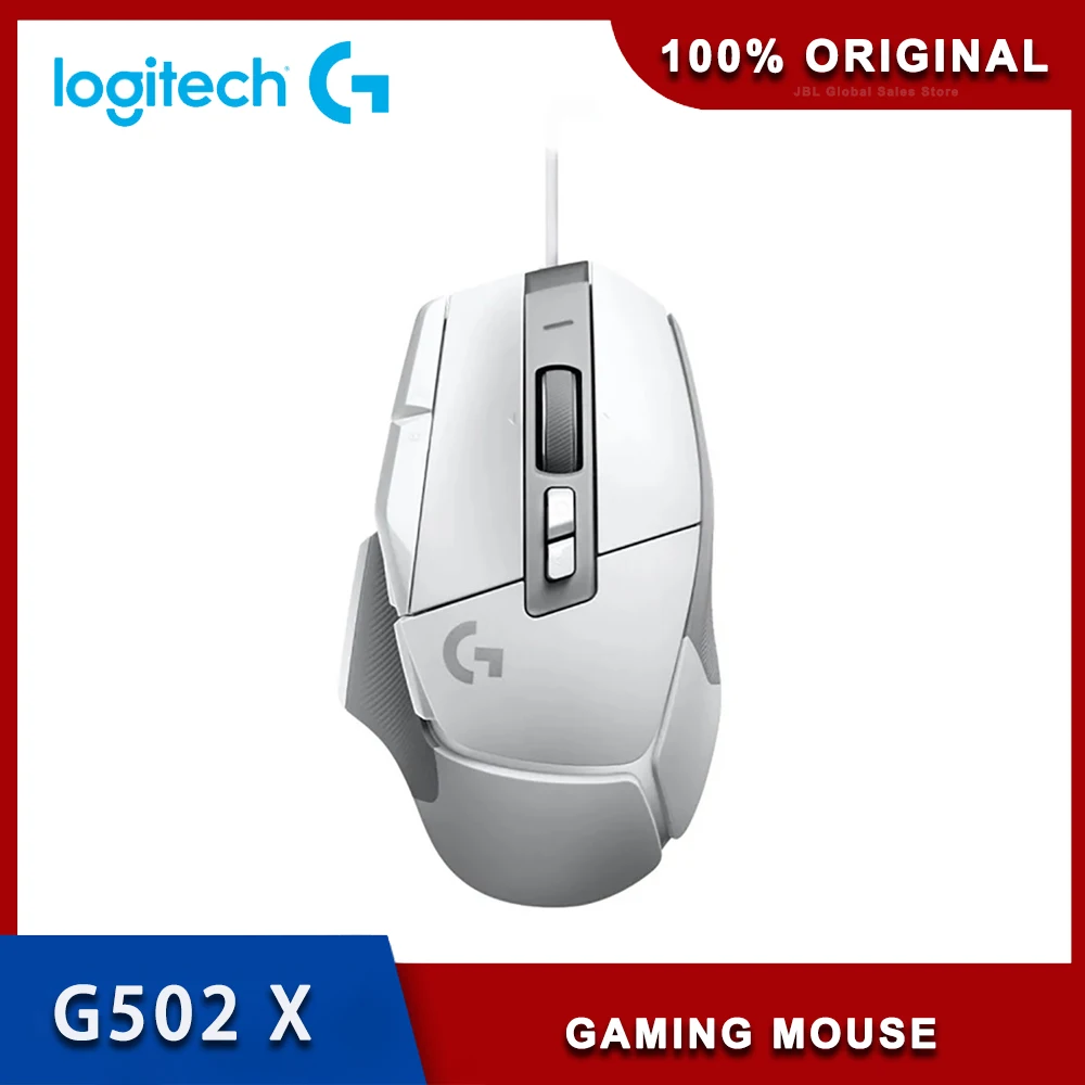 LOGITECH-G502x有線ゲーミングマウス,光学式ハイブリッド,光強度,25k 