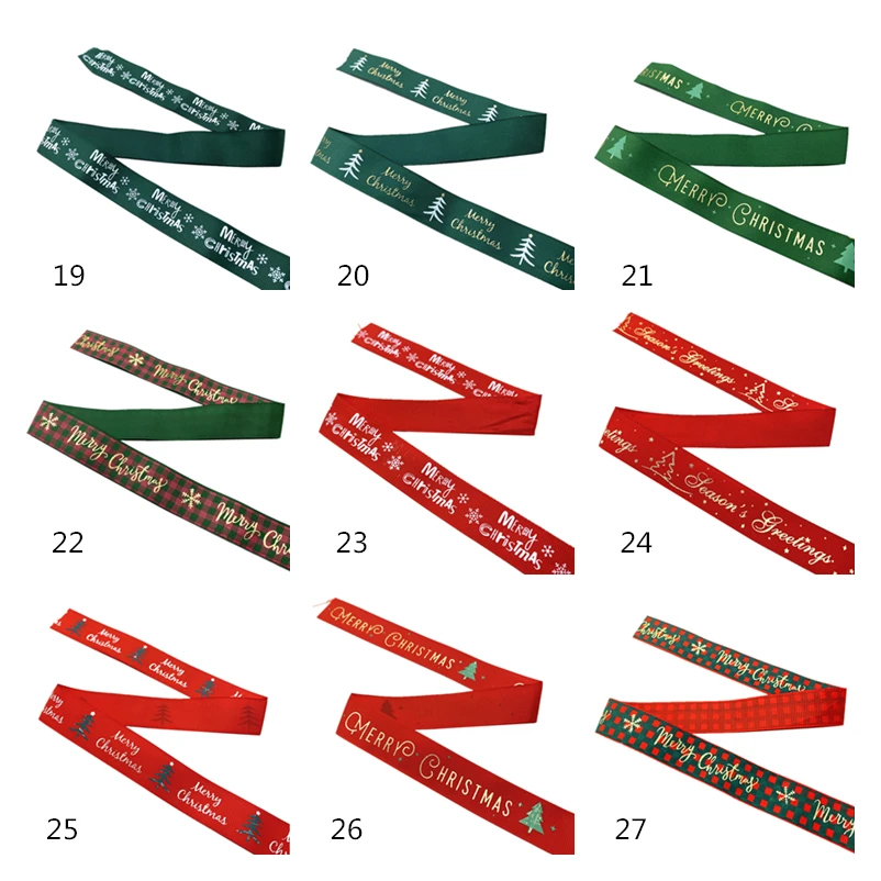 Christmas Ribbons 25mm Printed Grosgrain For Gift Wrapping Wedding Decoration Hair Bows DIY satin ribbons,ribbon decoration,ribbon supplies,wrapping ribbon,grosgrain ribbon,christmas ribbon