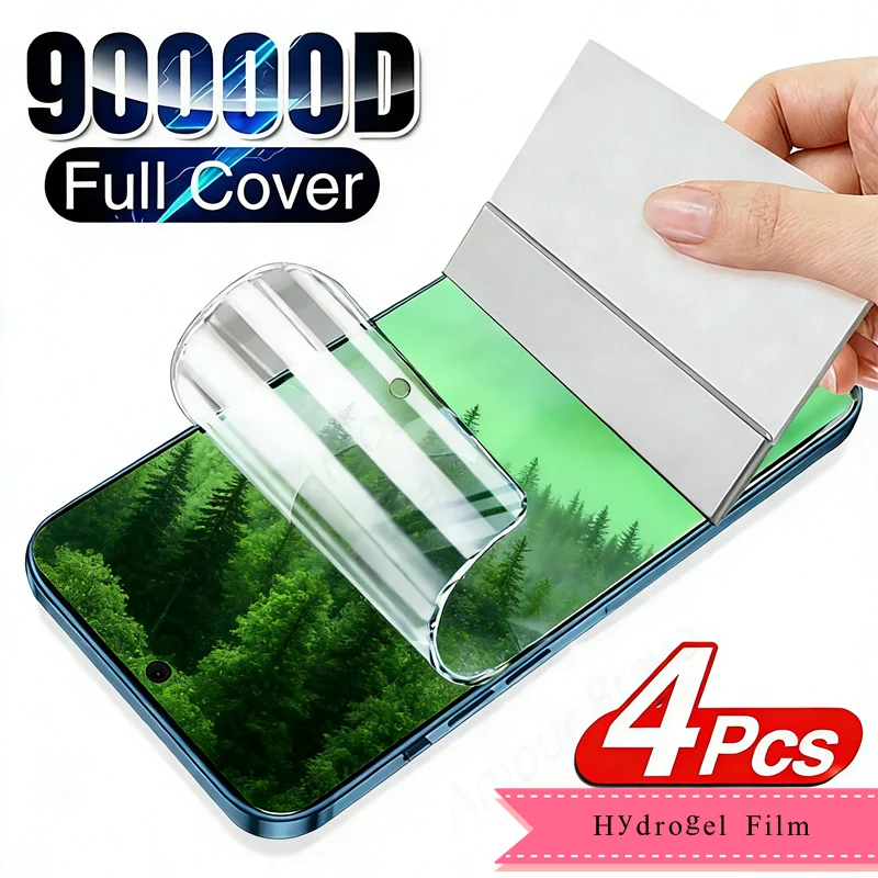 Hydrogel Screen Protector Set - 4 Piece Premium Protection Film