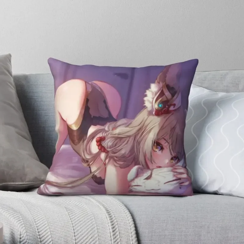 Квадратная наволочка Nia Xenoblade, персиковая кожа, фотография, молния, Декор, автомобильная наволочка для девочек