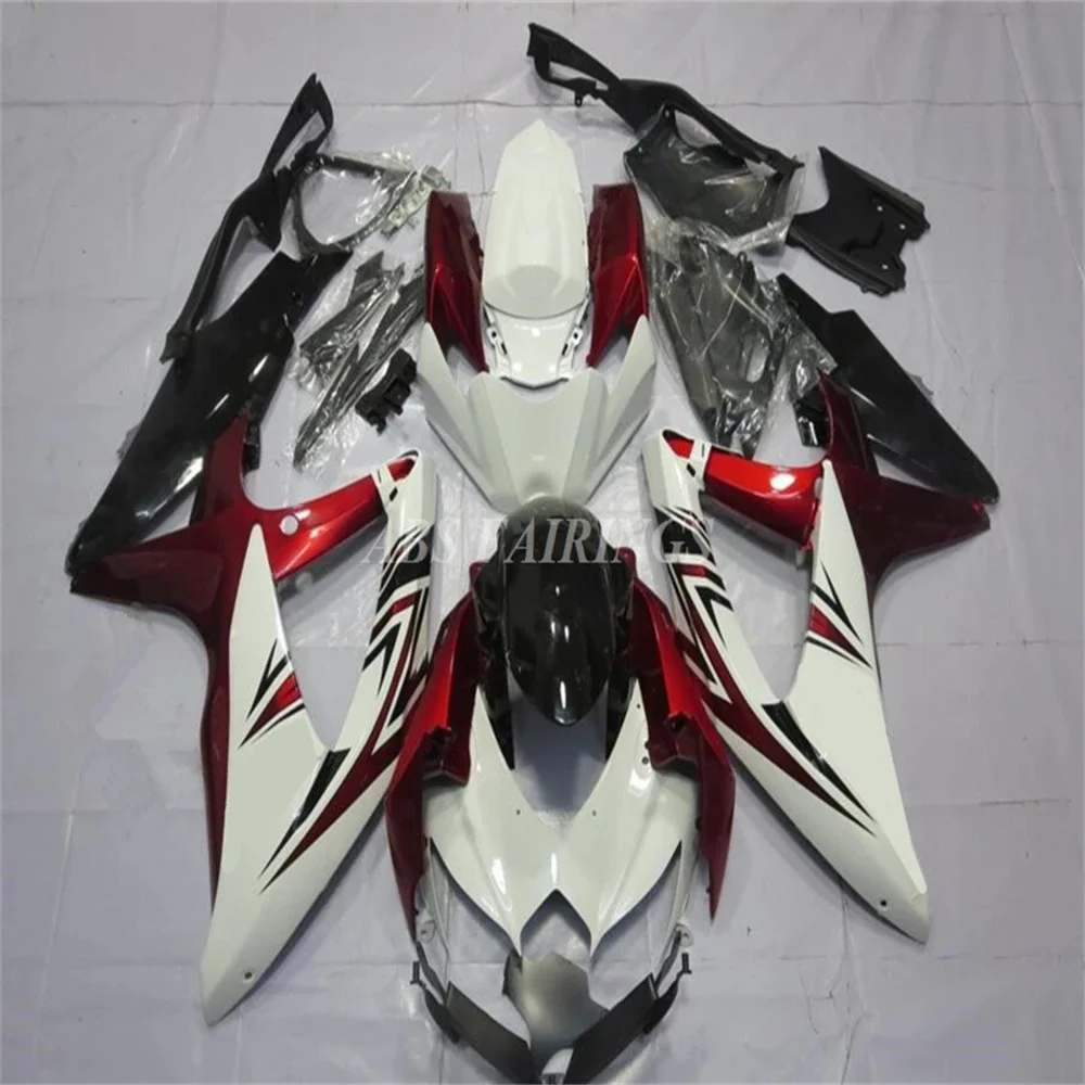 

Injection Mold New ABS Whole Fairings Kit Fit For SUZUKI GSX-R 600 750 K8 2008 2009 2010 08 09 10 Bodywork Set Red White