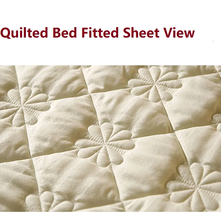 Thicken Quilted Mattress Cover King Queen Quilted Bed Fitted Bed Sheet Anti-Bacteria Mattress Topper Air-Permeable Bed Pad 5