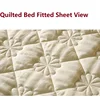 Thicken Quilted Mattress Cover King Queen Quilted Bed Fitted Bed Sheet Anti-Bacteria Mattress Topper Air-Permeable Bed Pad 5
