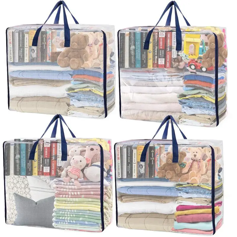 Confezione Da 5 Sacchetti Porta Abiti In Vinile Trasparente 9x11x2 Pollici Con Zip