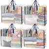 Extra Large Clear Moving Bags with Zipper Heavy Duty Storage Totes for Clothing Blanket Comforters Pillow Toys Bedding 1