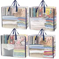 Extra Large Clear Moving Bags with Zipper Heavy Duty Storage Totes for Clothing Blanket Comforters Pillow Toys Bedding 1