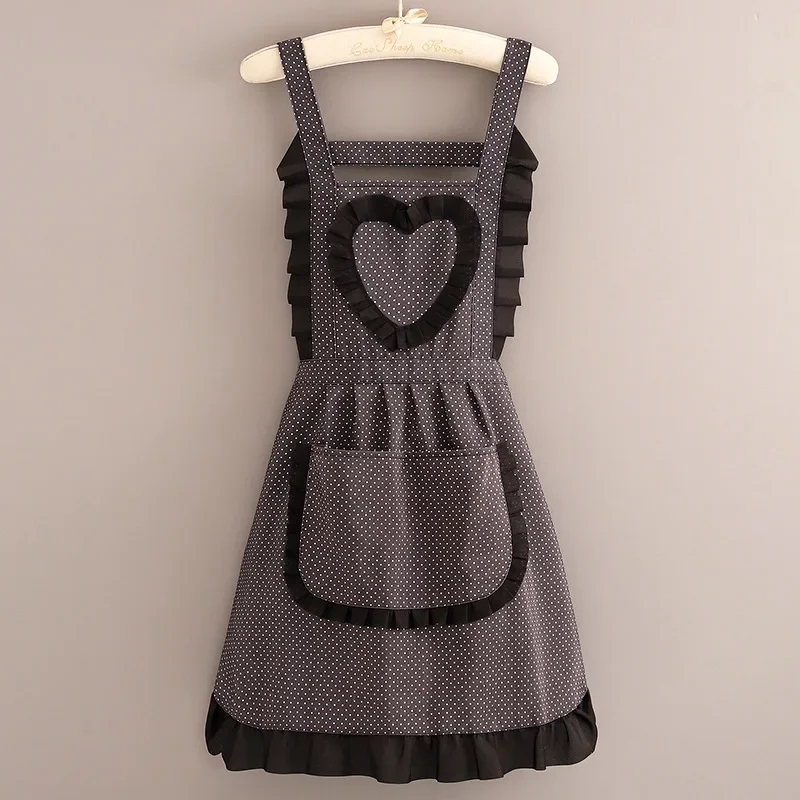 Western Style Canvas Apron for Women Summer Thin Home Kitchen Fashion Apron Anti-fouling Wear-resistant Work Clothes