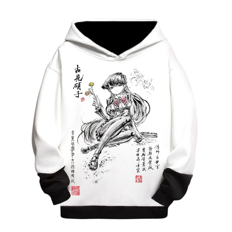 

Anime Komi Can't Communicate Shoko Komi costume unisex Ink wash painting Pullover hoodie