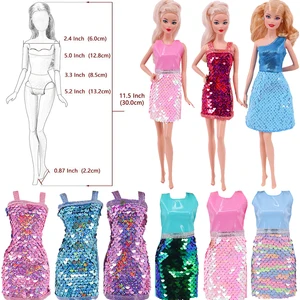 Барби, кукла, искусственная кожа, одежда, юбка, аксессуары для 11,5 дюймов, женские и Bjd куклы, игрушки для девочек (бесплатные высокие каблуки)