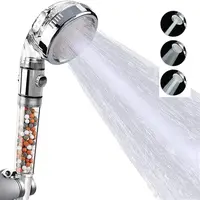 New 3 Modes adjustable nozzle Booster handheld bathroom shower Removable and washable anion filter shower Bathroom Accessories 1