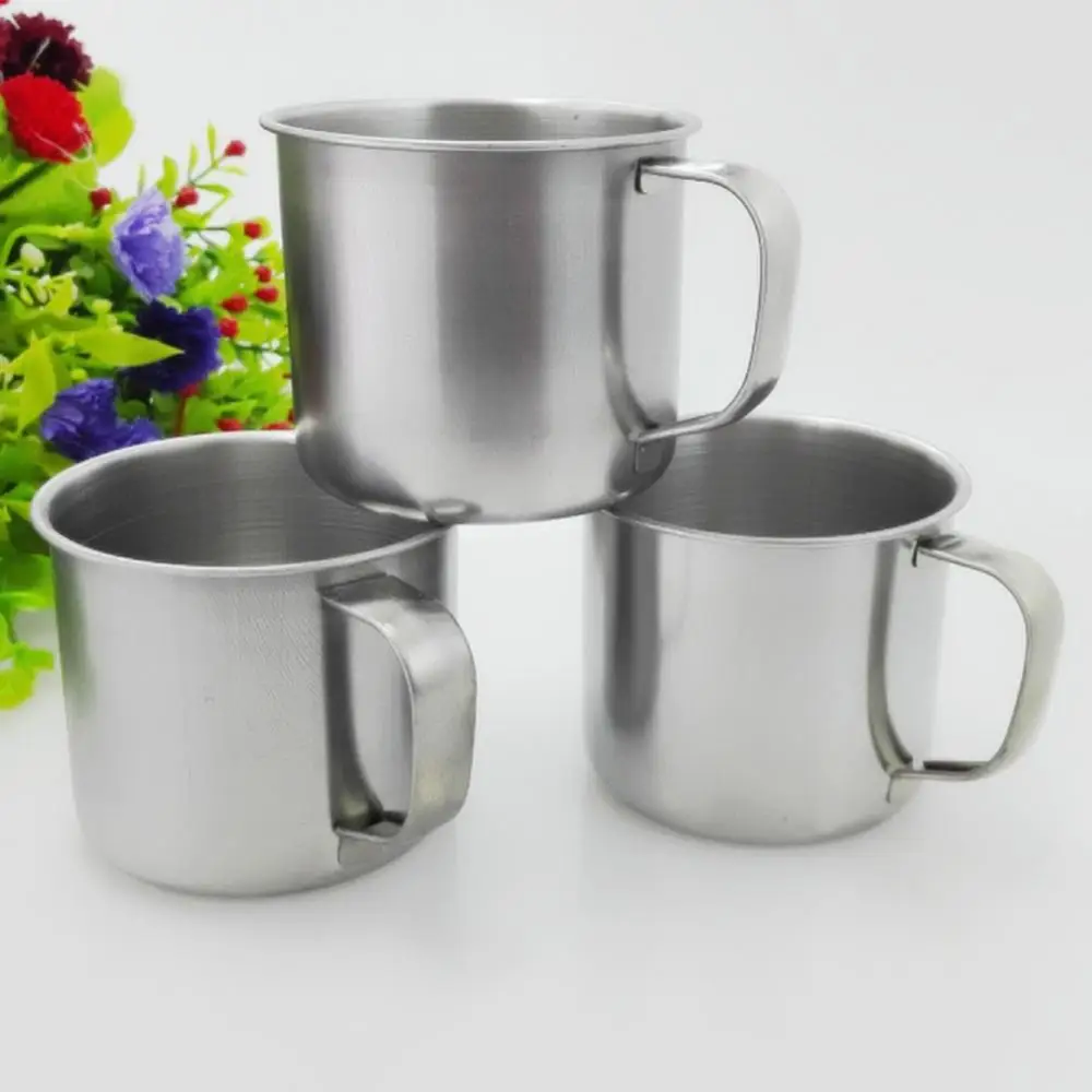 

Stainless Steel Kids Child Cup Drinking Mug Milk Coffee Tea Mug Camping Travel Water Cups Beer Cup Tumblers Kitchen Drinkware