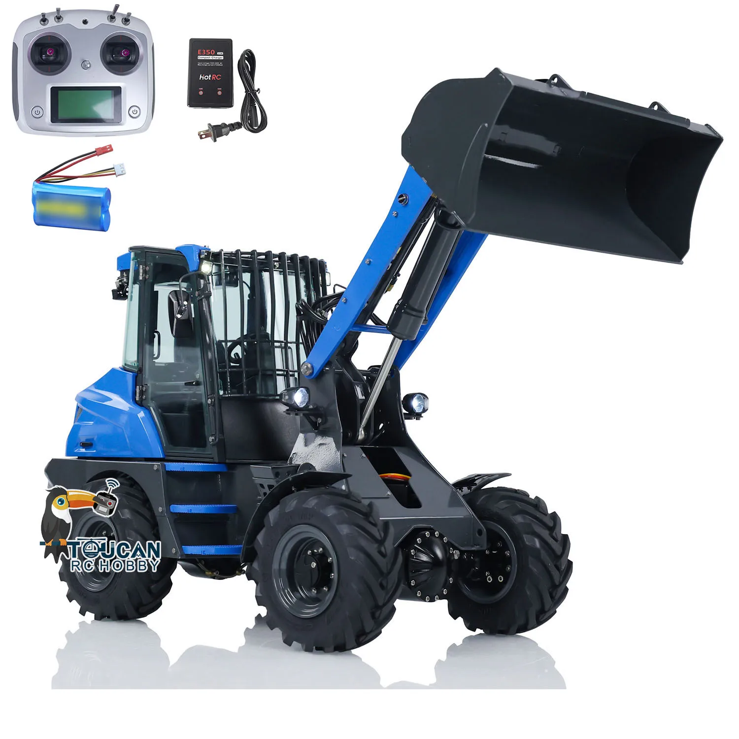 RTR LESU MCL8 RC Hydraulic Loader 1/14 Metal Remote Control Car Model Engineer Vehicles with Sound Light Set RC Toys THZH1776 3