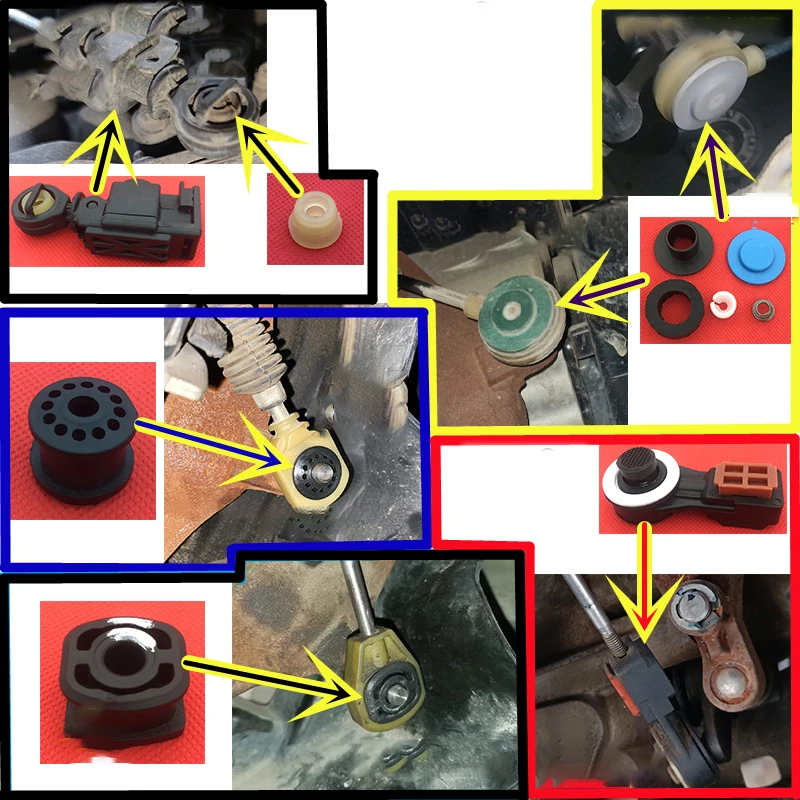 Gearbox Linkage Cable Bushing Repair Kit AT MT Pull Head gear shifter Lever Wearable For Ford Focus MK2 2006 2008 Fiesta 2007