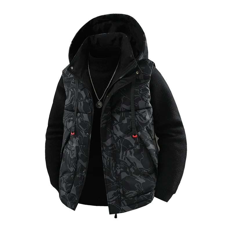 남성용 가을 겨울 야외 낚시 캐주얼 방풍 따뜻한 위장 패션 조끼 스포츠 캐주얼 통기성 조끼