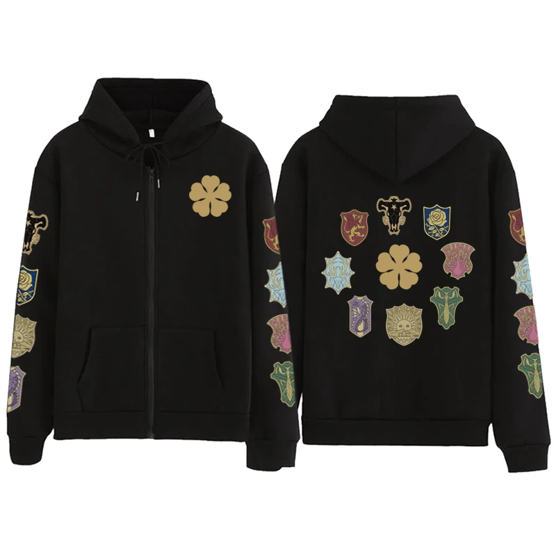 Zip Hoodie Gucci Hoodie Aliexpress Anime Black Clover Magic