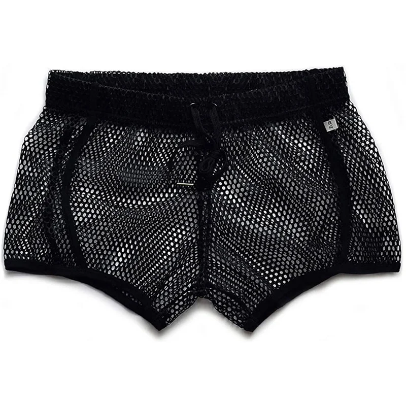 AIMPACT Mens Mesh Shorts Lounge Underwear Boxer Shorts Cover up 3