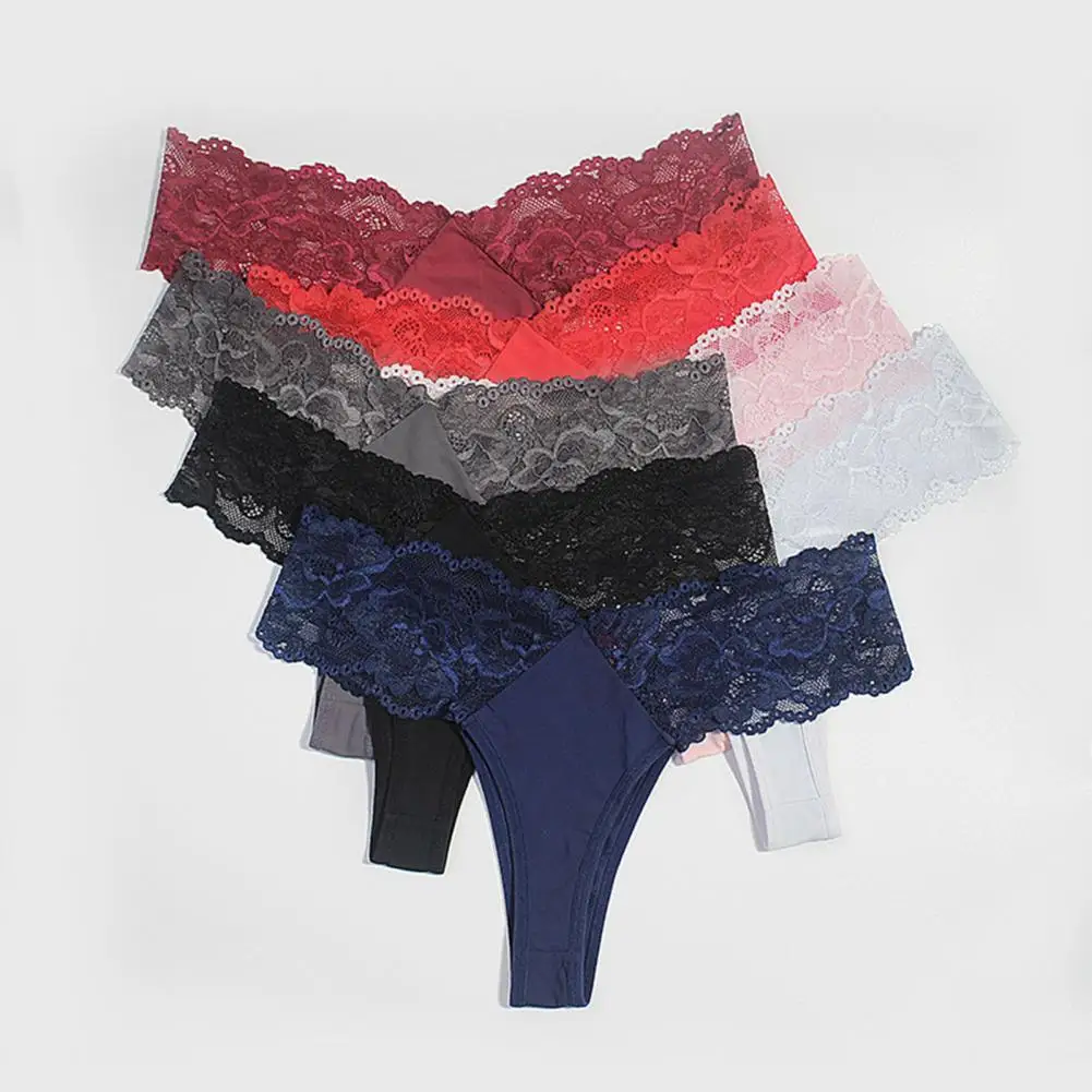 

Women's Panties Lace Sexy Lingerie Flower Embroidery Lady Briefs See-through Hollow Out Sweet Cozy Underpants Female Briefs