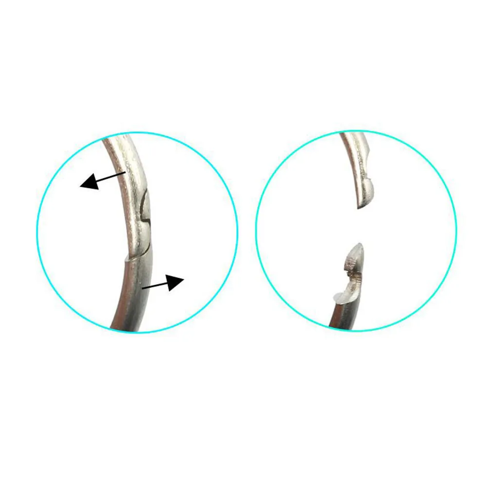 6Pcs 20Mm 프리미엄 니켈 도금 3링 금속 바인더 링 안전한 잠금 장치 루즈리프 다이어리 플래너 개인용 쉽게 열고 닫을 수 있음