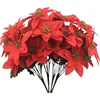 32cm Christmas Flowers Bouquet Decoration Home Party Vase Decor Christmas Fake Flowers Bridal Wedding Decor Wreath Accessories 1