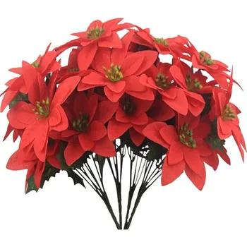 32cm Christmas Flowers Bouquet Decoration Home Party Vase Decor Christmas Fake Flowers Bridal Wedding Decor Wreath Accessories 1