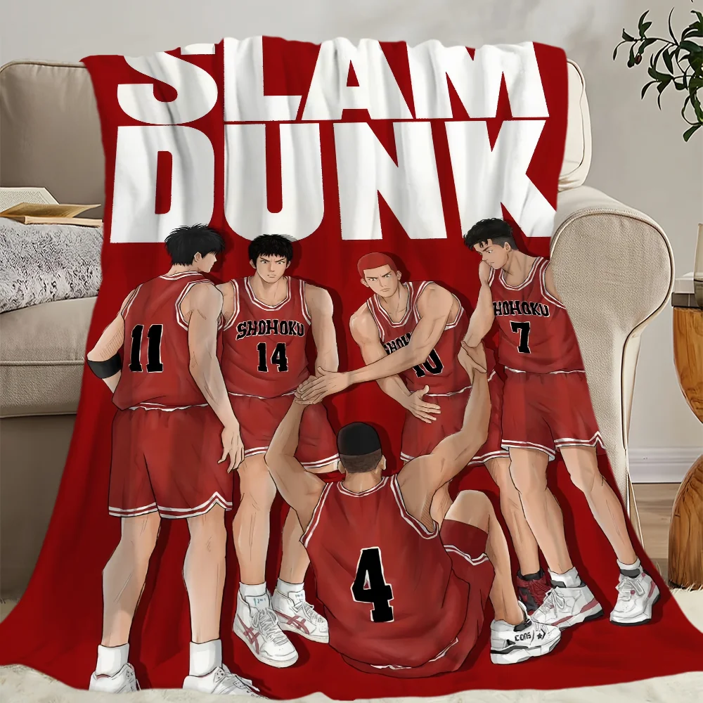 Anime C-Comics S-Slam D-Dunk Blanket Skin friendly comfort warm soft plush blanket suitable sofa living room office bedroom 6