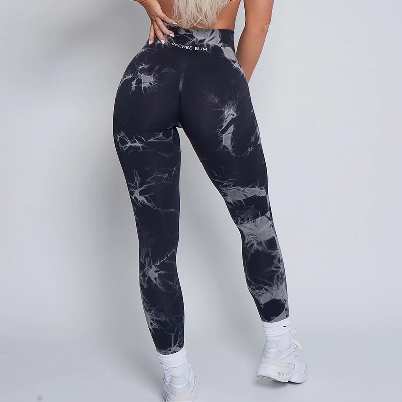 2023 Brand Pcheebum Seamless Leggings Women Bubble Gum Tie Dye