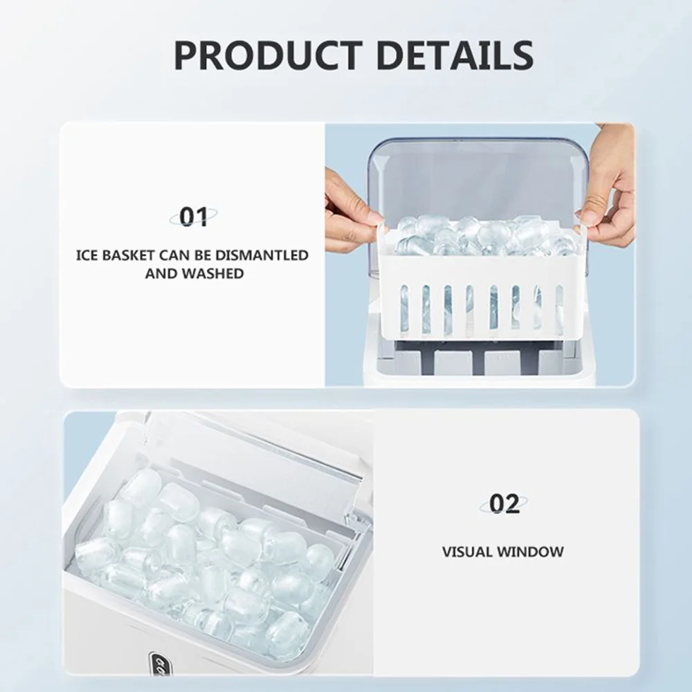 Commercial Ice Maker Automatic Ice Machine Household Intelligent Kostki Do Lodu Cubo Hielo Mini Bar