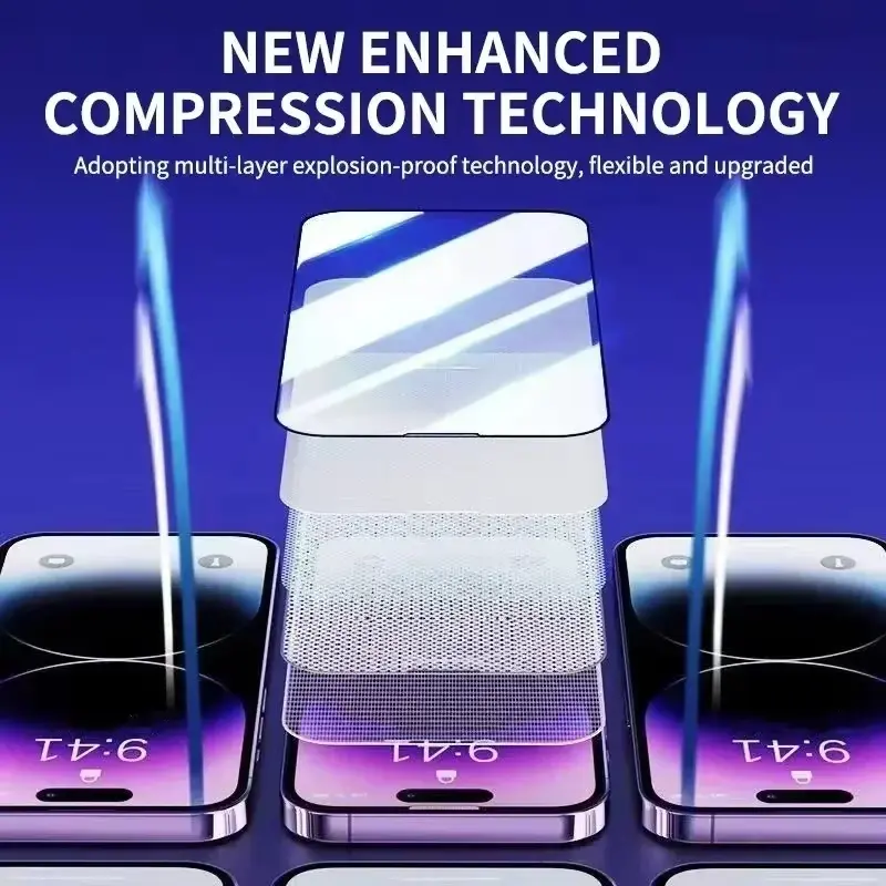 1-5PCS HD Oleophobic Coating Screen Protectors For iPhone 17 Pro Max 18 16e Air 16 15 14 13 12 11 XR XS 7 8 Plus Tempered Glass - Image 4