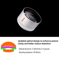 Kase HD Master Macro Lens for iPhone 16 15 14 13 12 Samsung Huawei Android, Macro Phone Camera Lens, Long Shoot Distance 40-85mm 3