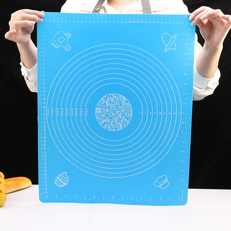 40x30cm 초대형 베이킹 매트 실리콘 패드 시트 롤링 반죽 용 베이킹 매트 피자 반죽 비 스틱 메이커 홀더 주방 도구