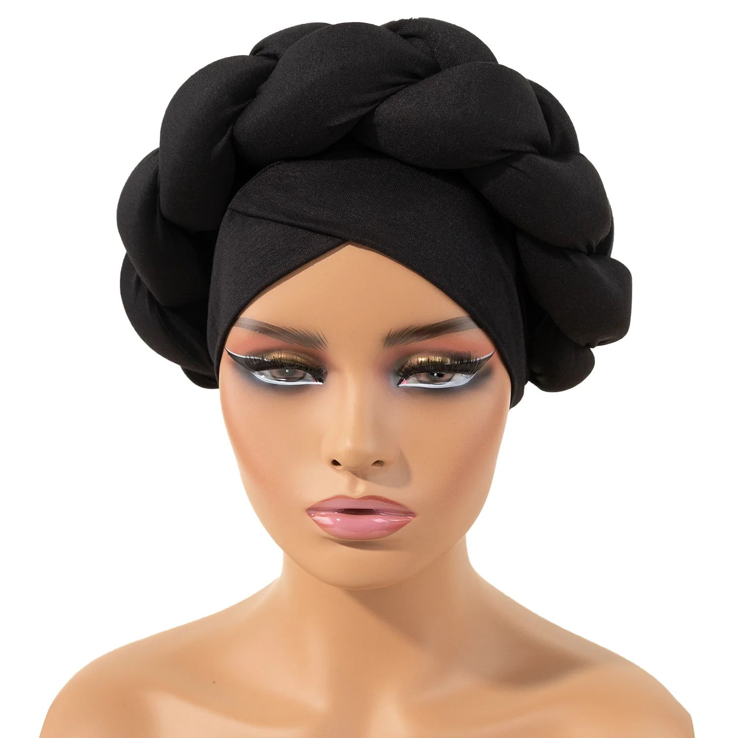 Braided twisted headscarf, solid color headscarf, fashionable headscarf, women's headscarf, brimless urinal cap, chemotherapy ca 2
