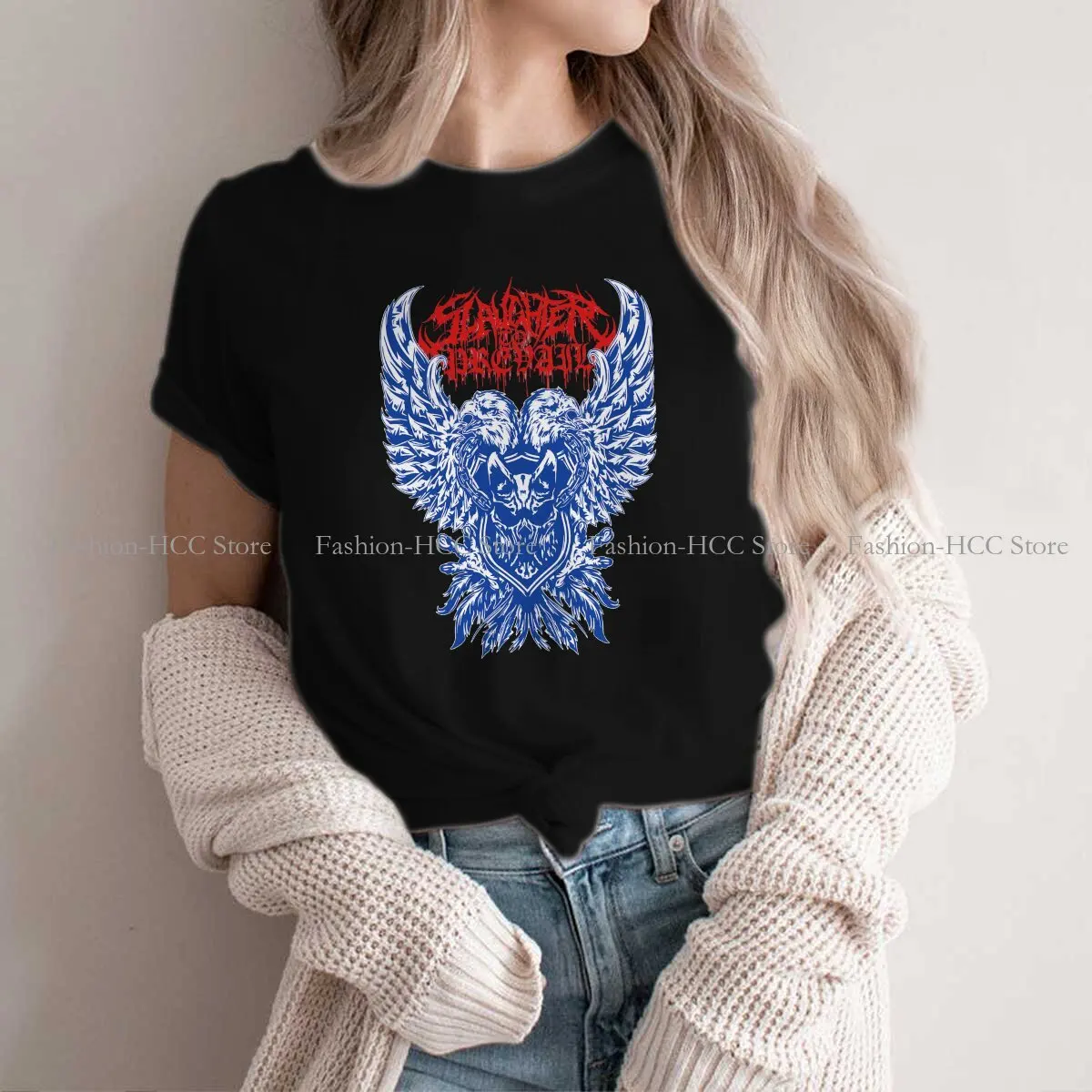 

Wing O Neck TShirt Slaughter To Prevail Original Polyester T Shirt Women Clothes Individuality