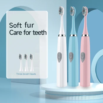 Electric Toothbrush for Adults Soft DuPont Bristle Portable Battery Endurance IPX7 Waterproof Intelligent Effective Oral Care 1