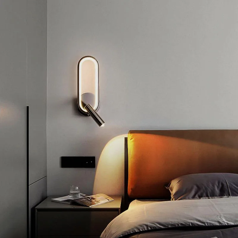 

Led Wall Lamp Reading Light For Bedroom Hotel Headboard Night book Lamp Rotation Bedside With Indoor LED Booklight 90-260V